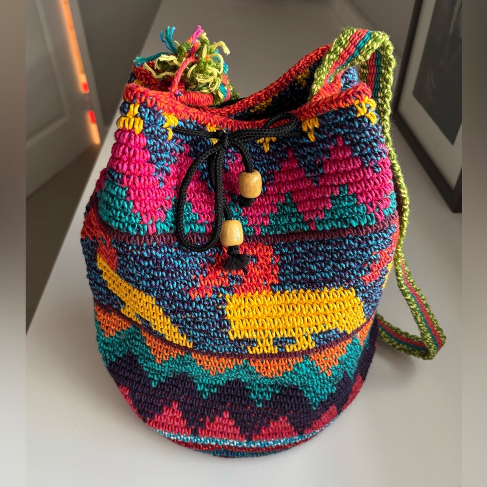 NEW Wayuu Colorful Handmade Mochila Bag Crossbody Handwoven Women's Bag
